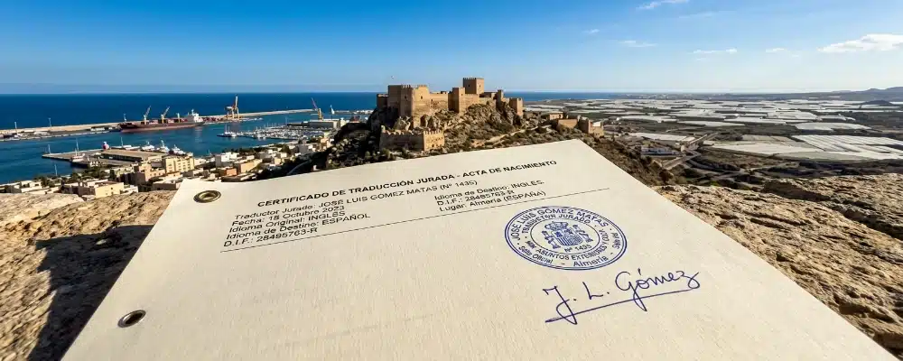Traducción jurada oficial en Almería con validez legal ante organismos públicos y documentos notariales.